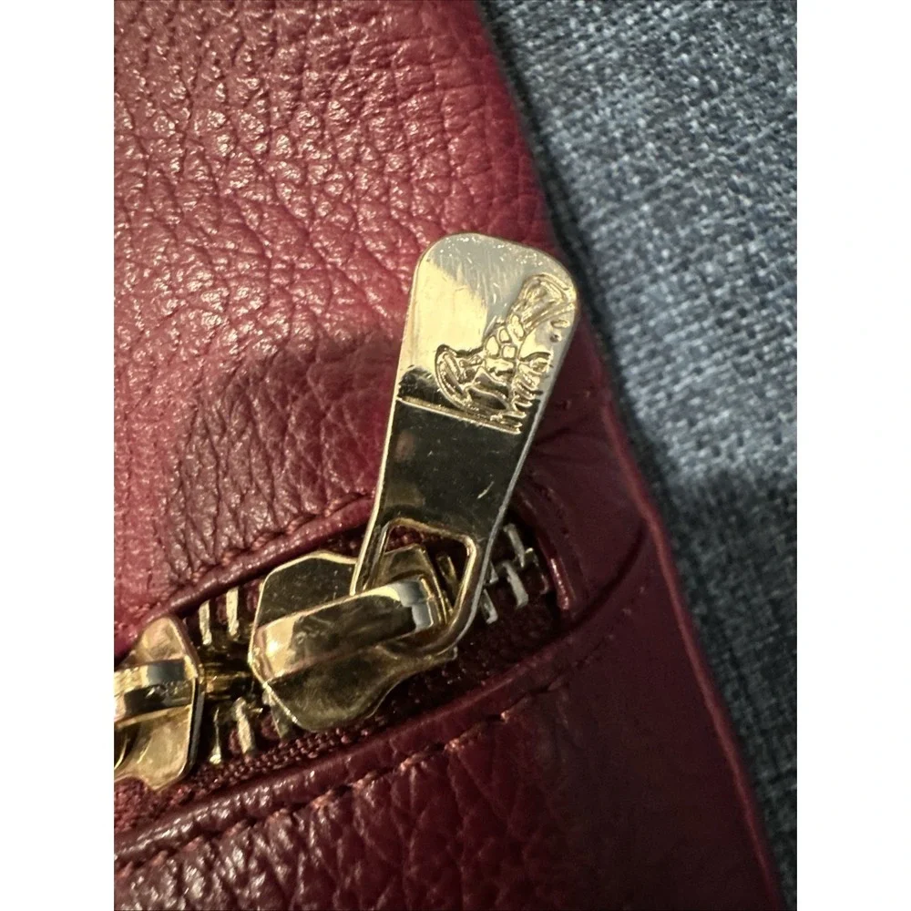 Versace Collection Leather Vitello stampa  Alce Satchel Messenger Bag